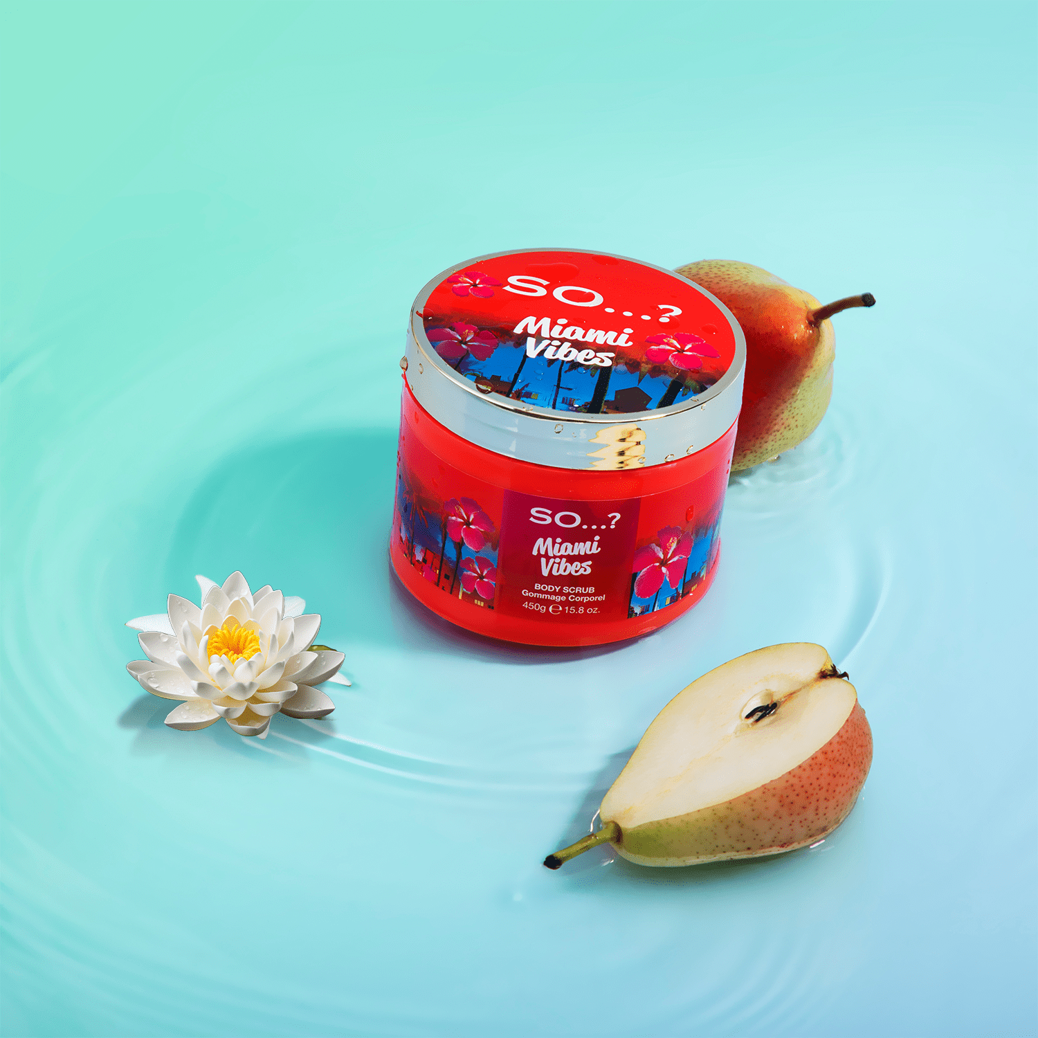 So Escape Miami Vibes Exfoliating Body Scrub 450g – Tropical Fruity‑Floral Glow