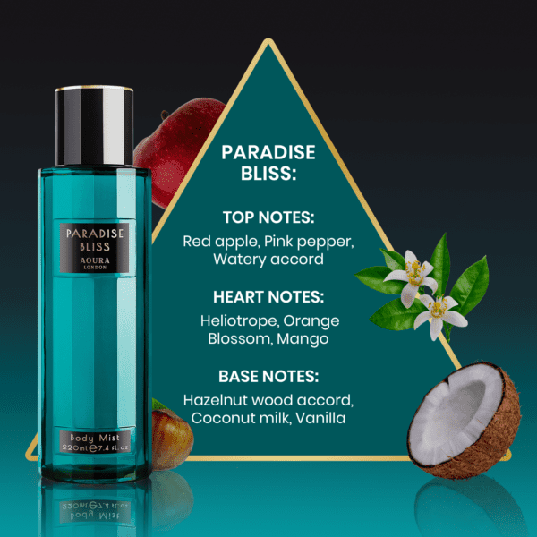 Aoura London Paradise Bliss Body Mist 220ml