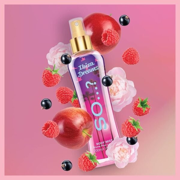 So…? Summer Escapes Ibiza Dreams Body Mist Fragrance Spray 200ml Bundle (Pack of 3)