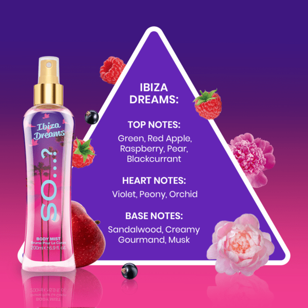 So…? Summer Escapes Womens Long-Lasting Ibiza Dreams Body Mist Fragrance Spray 200ml