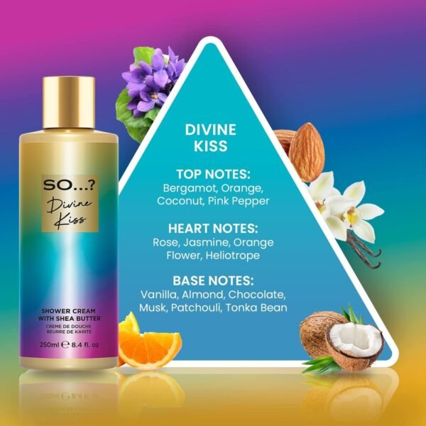 So…? YOU Divine Kiss Bath and Body Set, Body Mist, Body Lotion and Shower Cream Bundle (Pack of 3)