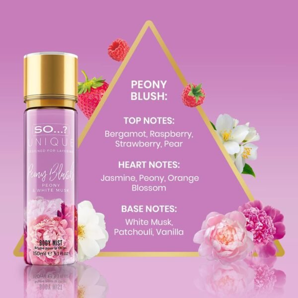 So…? Unique Body Mist Mixed Fragrance Bundle 150ml (Pack of 3) Sweet Pea, Truffle Cream, Peony Blush.