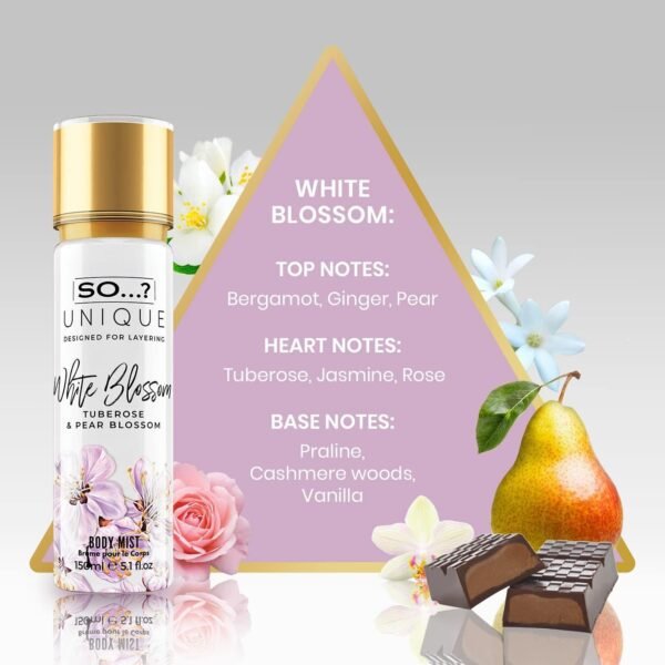 So…? Unique Body Mist Mixed Fragrance Bundle 150ml (Pack of 3) Sweet Pea, Coral Daisy, White Blossom.