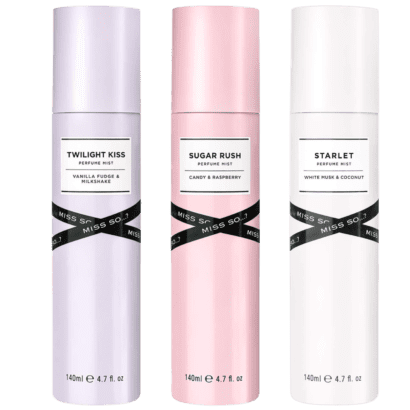 Miss So… Womens Twighlight Kiss Sugar Rush Starlet Perfume Mist Mixed Bundle 140ml 3 Pack