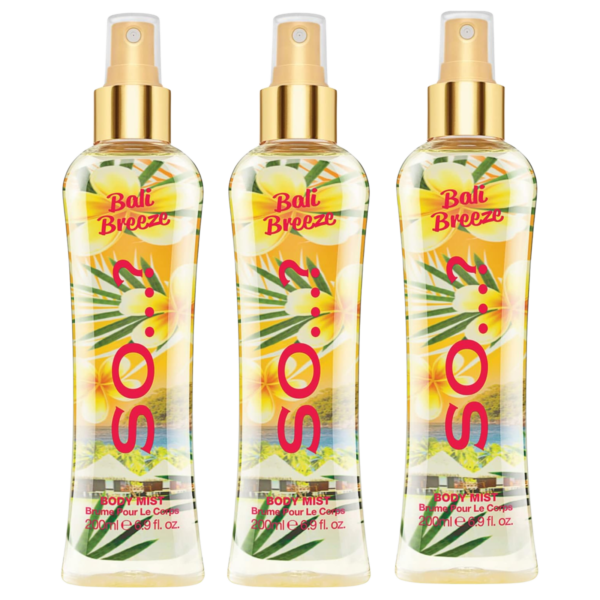 So… Summer Escapes Bali Breeze Body Mist Fragrance Spray 200ml Bundle Pack of 3
