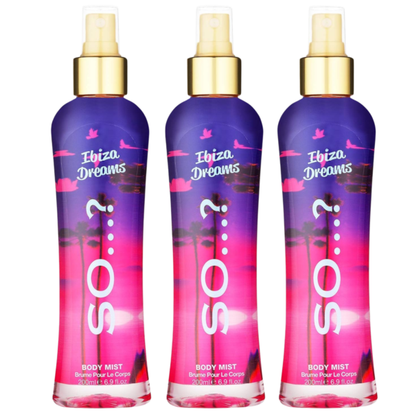 So… Summer Escapes Ibiza Dreams Body Mist Fragrance Spray 200ml Bundle Pack of 3
