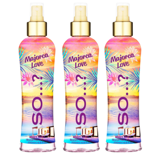 So… Summer Escapes Majorca Love Body Mist Fragrance Spray 200ml Bundle Pack of 3