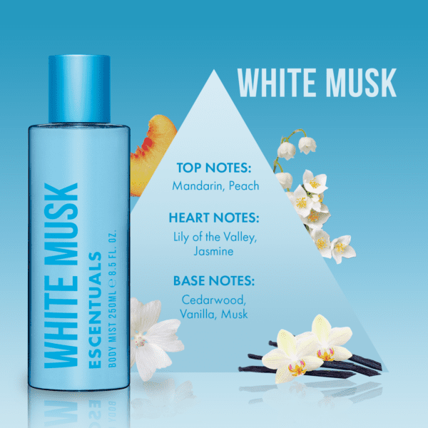 Escentuals White Musk Womens Body Mist 250ml