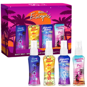 SO Escapes Mini Gift Set 4 x 50ml Body Mist Collection