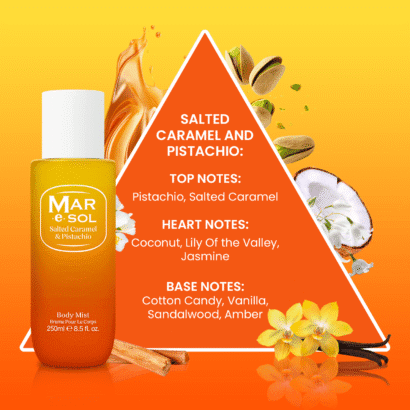 MAR.e.SOL Salted Caramel Pistachio Body Mist 250ml