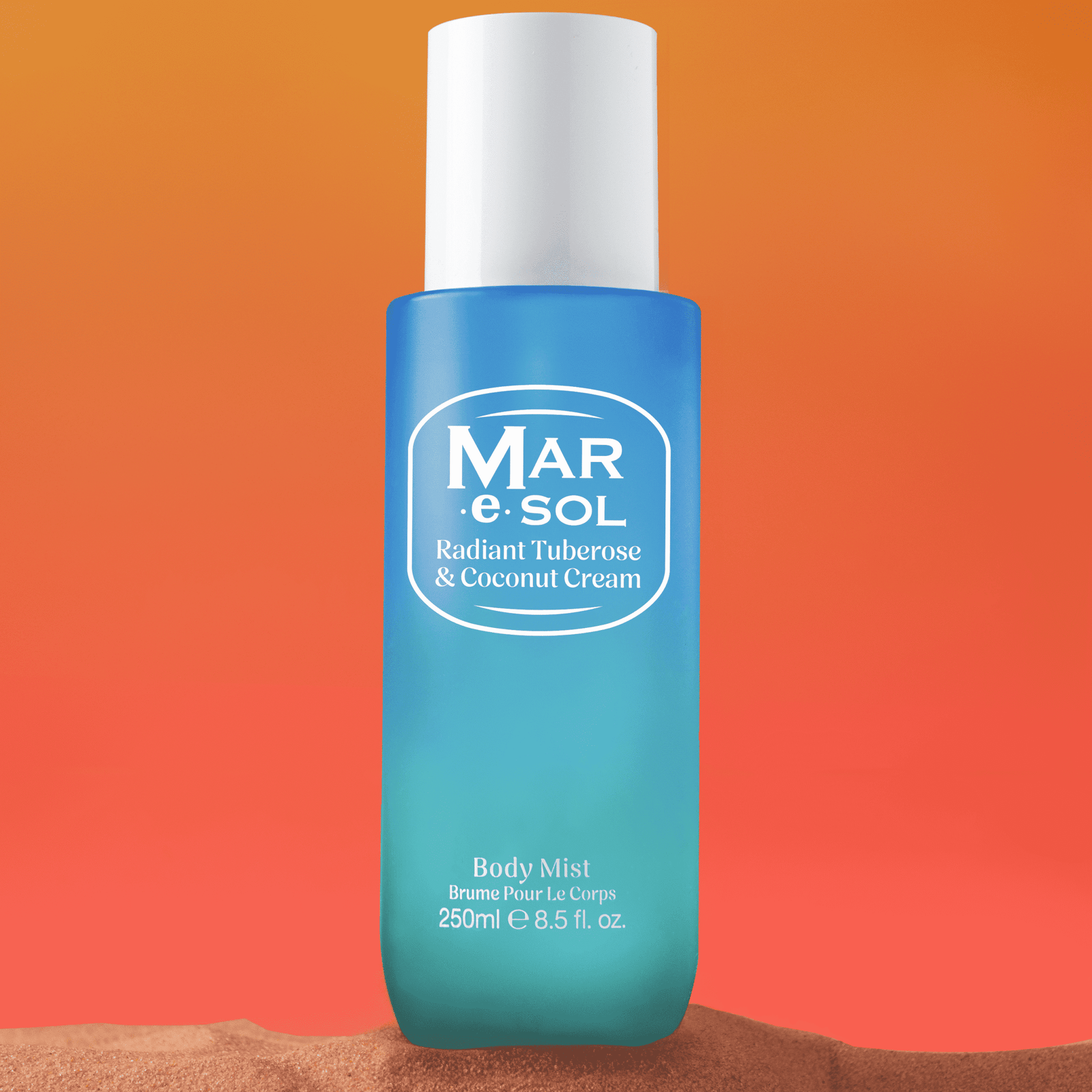 MAR.e.SOL Radiant Tuberose Coconut Cream Body Mist For Women 250ML Long Lasting Sweet Floral Fragrance Spray