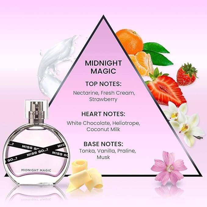 SO…? Midnight Magic EDP For Women 50ML Long Lasting Vegan Vanilla Gourmand Perfume