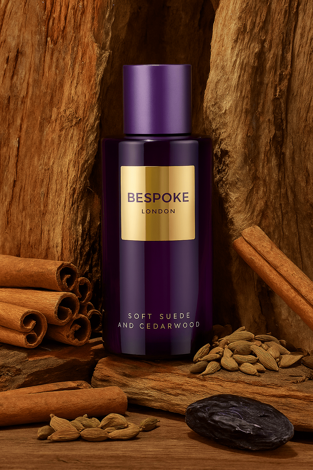 Bespoke London Gold Collection Soft Suede and Cedarwood Eau De Parfum 100ML