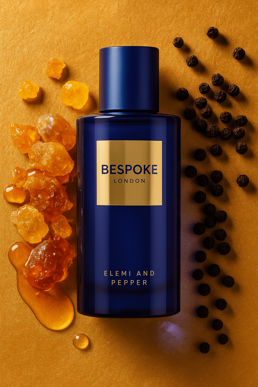 Bespoke London Gold Collection Elemi and Pepper Eau De Parfum 100ML Long Lasting Oriental Woody Perfume For Men